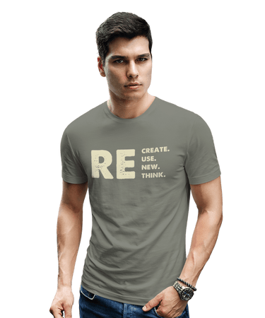 Recreate, Reuse, Renew, Rethink Unisex T-Shirt For Men 8Ball